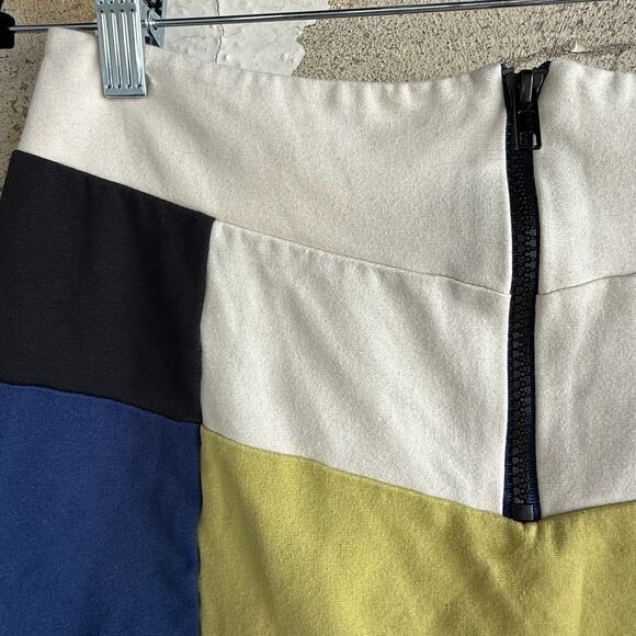 Urban Outfitters Colorblock Mini Skirt Zip Back Mod Retro Style Size M - Picture 4 of 6
